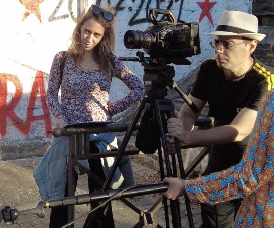 Fabrizio Fazio sul set