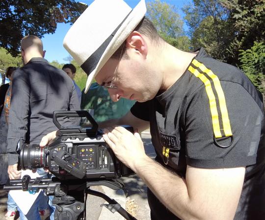 Fabrizio Fazio sul set