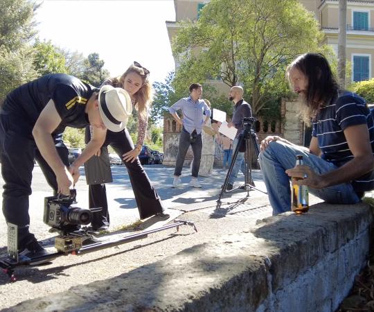Fabrizio Fazio sul set