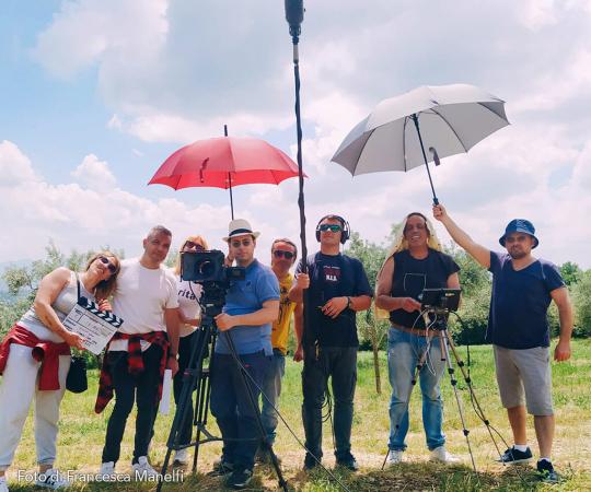 Fabrizio Fazio sul set